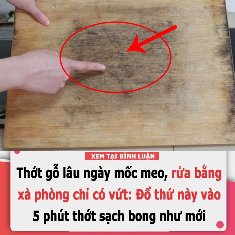 Thớt gỗ lâu ngày mốc meo, rửa bằng xà phòng chỉ có vứt: Đổ thứ này vào 5 phút thớt sạch bong như mới