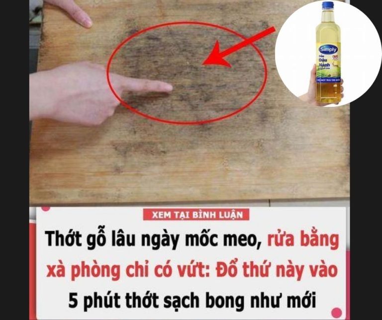 Thớt gỗ lâu ngày mốc meo, rửa bằng xà phòng chỉ có vứt: Đổ thứ này vào 5 phút thớt sạch bong như mới