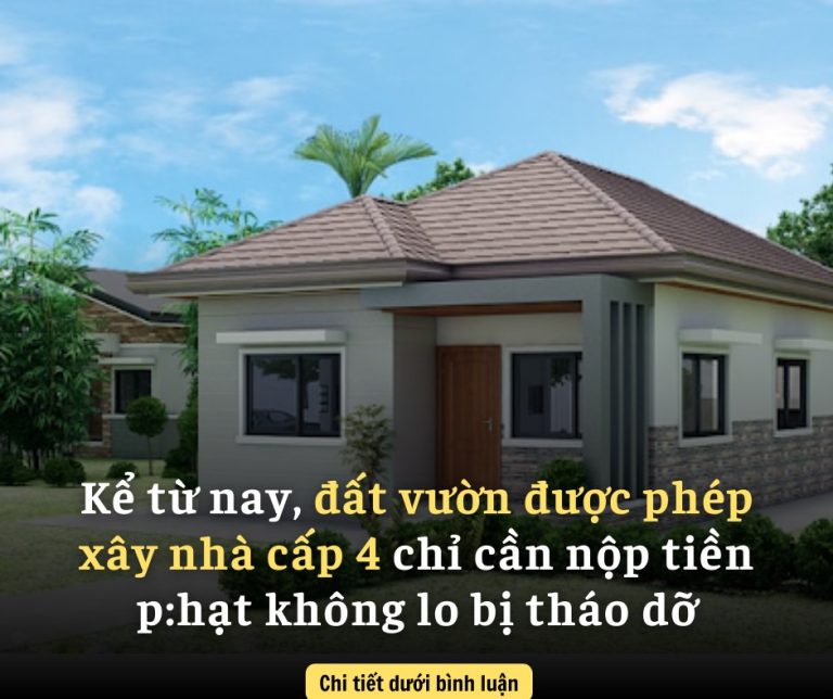 Đất vườn có được xây nhà cấp 4 không?