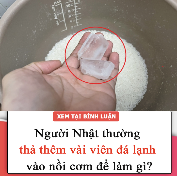 Người Nhật thường thả thêm vài viên đá lạnh vào nồi cơm để làm gì?