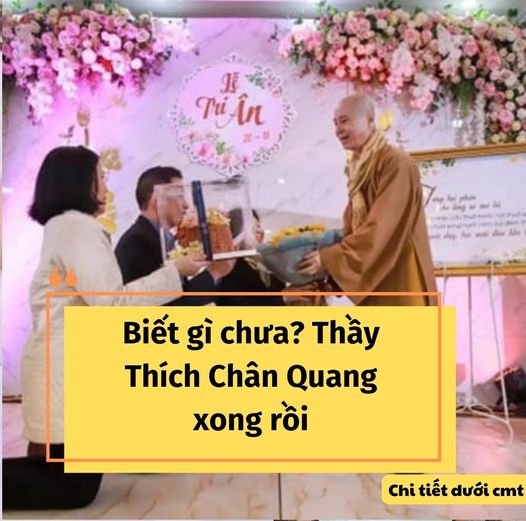 Biết gì chưa? Thầy Thích Chân Quang xong rồi