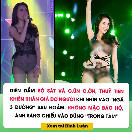 Chuyên diện đầm bó sát và c.ũn c.ỡn, Thuỷ Tiên khiến khán giả CỨ.NG người khi nhìn phải “ngã 3 đường” sâu hoắm, không mặc bảo hộ luôn!! –