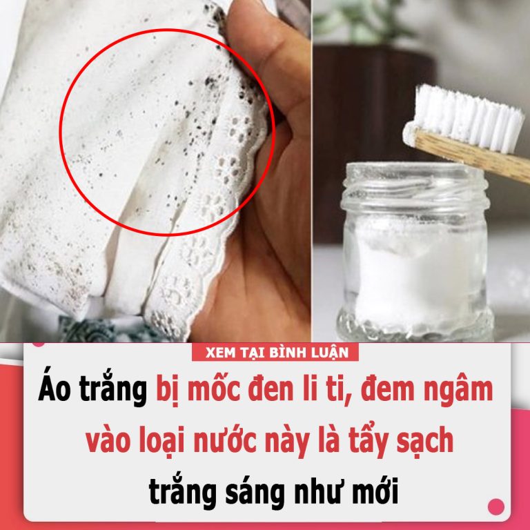 Áo trắng bị mốc đen li ti, đem ngâm vào loại nước này là tẩy sạch, trắng sáng như mới