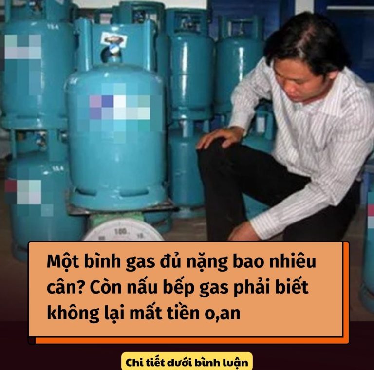 Một bình gas đủ nặng bao nhiêu cân? Còn nấu bếp gas phải biết không lại mất tiền o,an