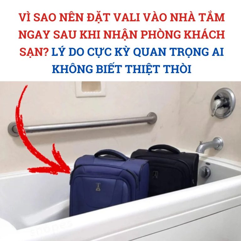 Vì sao nên đặt vali vào phòng tắm ngay sau khi nhận phòng khách sạn?