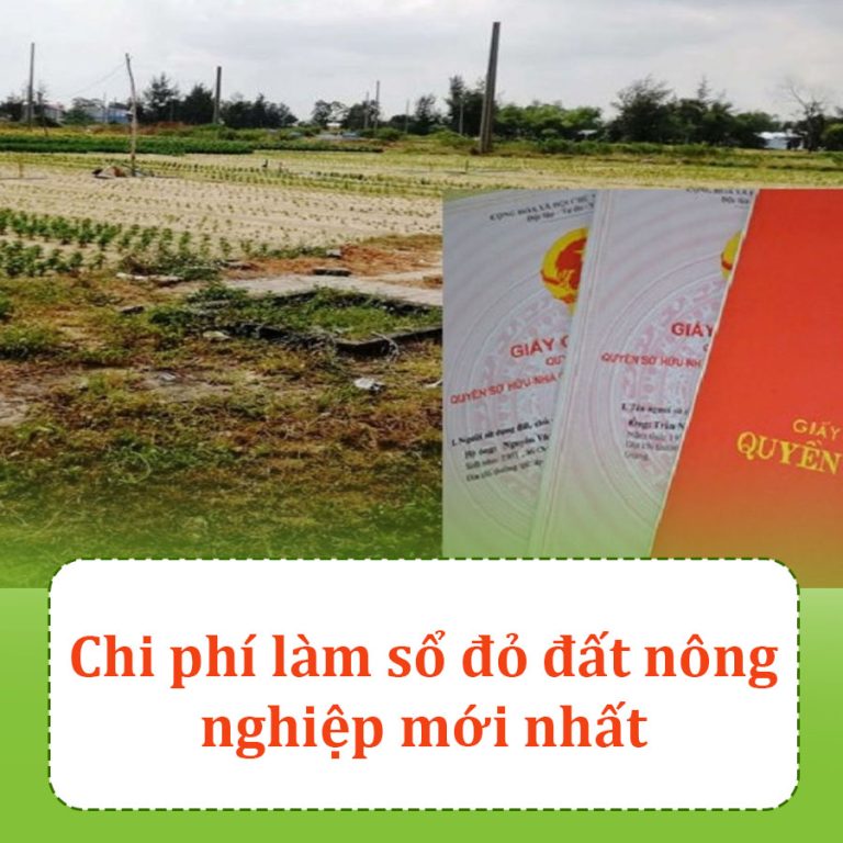 Chi phí làm sổ đỏ đất nông nghiệp mới nhất