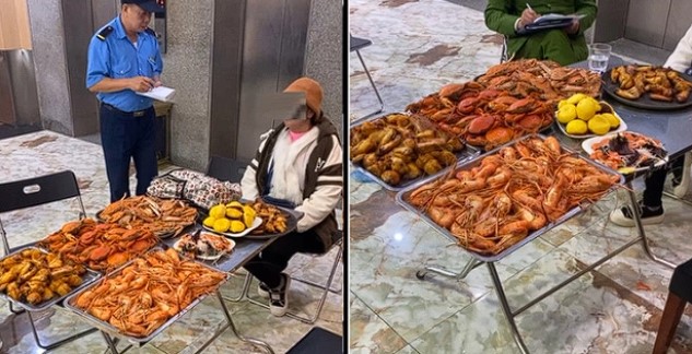 HÀ NỘI: NHÓM KHÁCH ĐI ĂN BUFFET “ĐÚT TÚI” 10KG HẢI SẢN MANG VỀ