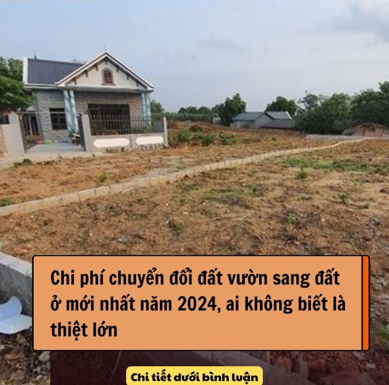 Chi phí chuyển đổi đất vườn sang đất ở mới nhất năm 2024, ai không biết là thiệt lớn