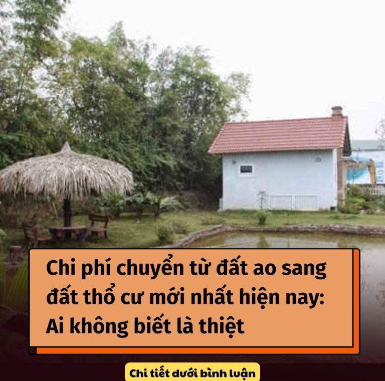 Chi phí chuyển từ đất ao sang đất thổ cư mới nhất hiện nay: Ai không biết là thiệt