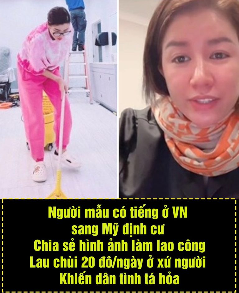 Người mẫu có tiếng ở VN sang Mỹ định cư năm ngoái, giờ chia sẻ hình ảnh làm lao công, lau chùi 20 đô/ngày ở xứ người khiến dân tình tá hỏa