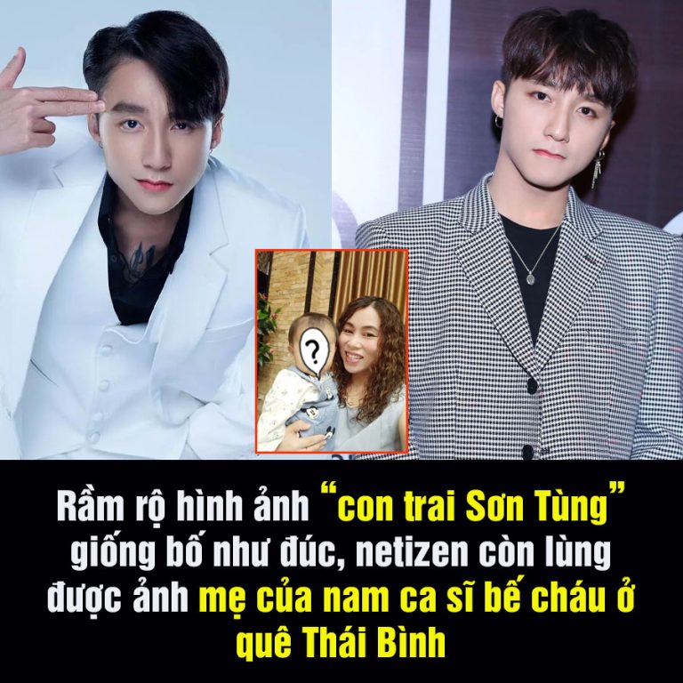 Rầm rộ hình ảnh “con trai Sơn Tùng” giống bố như đúc, netizen còn lùng được ảnh mẹ của nam ca sĩ bế cháu ở quê Thái Bình