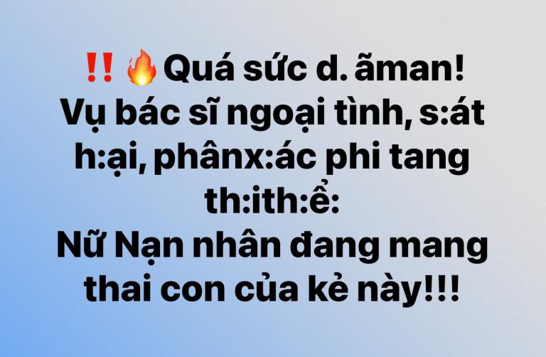 Nguyên nhân bác sĩ ra tay s;át hại người tình