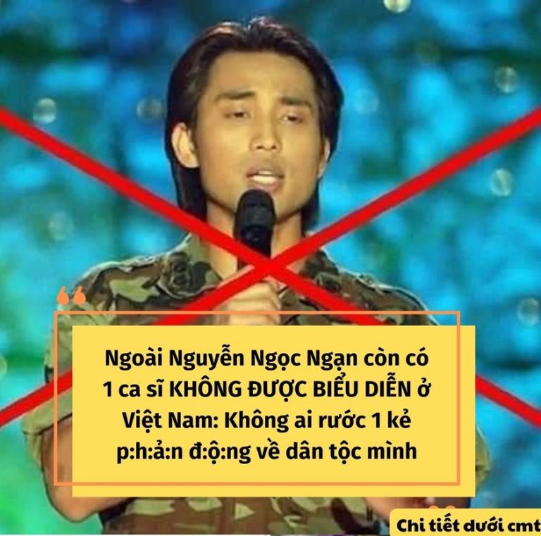 Ngoài Nguyễn Ngọc Ngạn còn có 1 ca sĩ KHÔNG ĐƯỢC BIỂU DIỄN ở Việt Nam: Không ai rước 1 kẻ p:h:ả:n đ:ộ:ng dân tộc mình