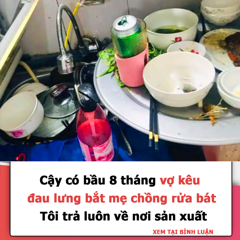 Cậy có bầu 8 tháng vợ kêu đau lưng bắt mẹ chồng rửa bát: Tôi trả luôn về nơi sản xuất