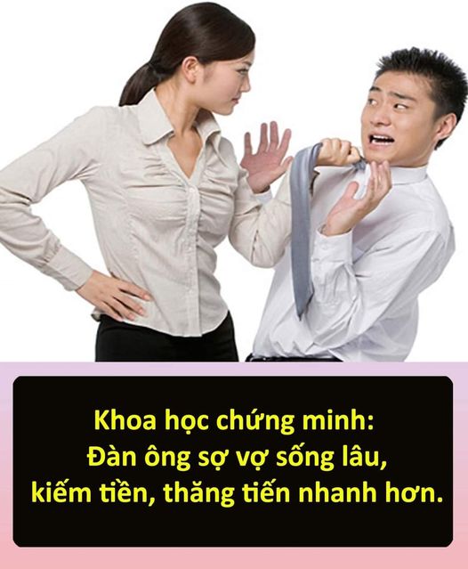 Khoa học chứng minh: Đàn ông sợ vợ sống lâu, kiếm tiền, thăng tiến nhanh hơn.