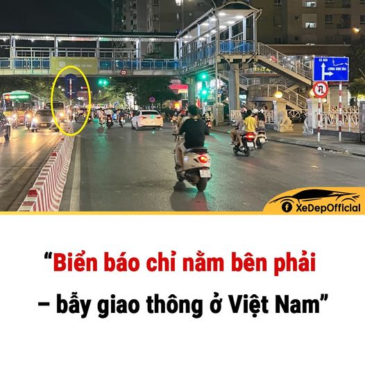 ‘Biển báo chỉ nằm bên phải – bẫy giao thông ở Việt Nam’