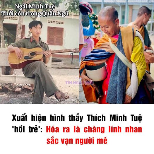 Xuất hiện hình ảnh thầy Thích Minh Tuệ ‘hồi trẻ’: Hóa ra là chàng lính nhan sắc vạn người mê