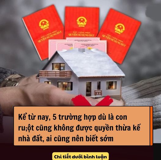 Kể từ nay, 5 trường hợp dù là con ru;ột cũng không được quyền thừa kế nhà đất từ cha mẹ, ai cũng nên biết sớm