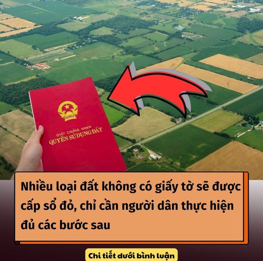 Nhiều loại đất không có giấy tờ sẽ được cấp sổ đỏ, chỉ cần người dân thực hiện đủ các bước sau