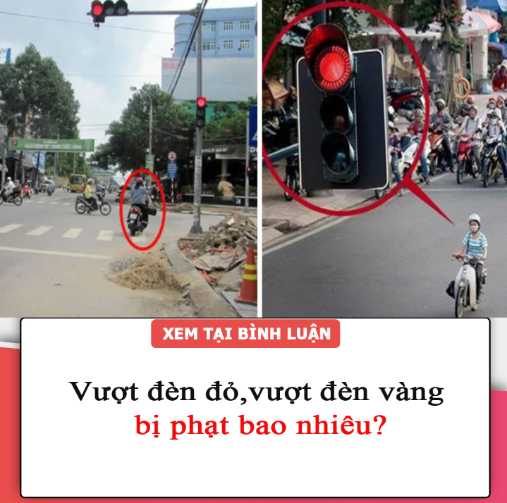 Vượt đèn đỏ, vượt đèn vàng bị phạt bao nhiêu?