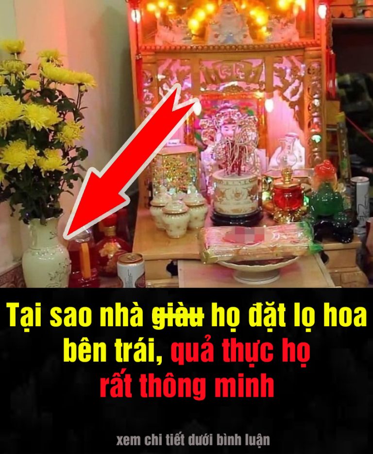 Tại sao nhà giàu thường đặt bình hoa bên trái bàn thờ? Họ thực sự rất thông minh