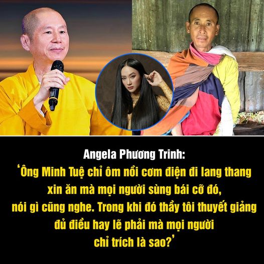 Angela Phương Trinh b.ức x.úc khi sự xuất hiện của sư Thích Minh Tuệ lấn át Thích Chân Wang: ‘Ai hơn thầy tôi là tôi ghét’