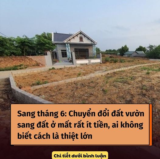 Sang tháng 6: Chuyển đổi đất vườn sang đất ở mất rất ít tiền, ai không biết cách là thiệt lớn