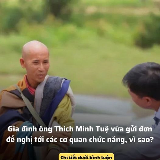 Gia đình ông Thích Minh Tuệ vừa gửi đơn đề nghị tới các cơ quan chức năng, vì sao?