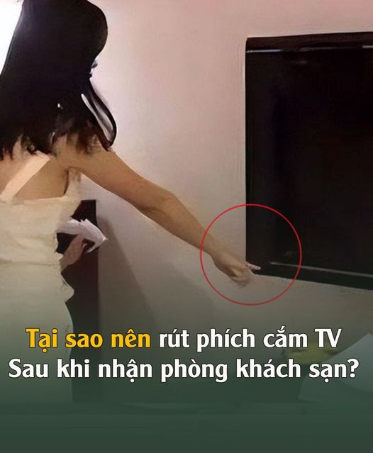 Tại sao nên rút phích cắm TV ngay sau khi nhận phòng khách sạn? Lý do ai cũng nên biết