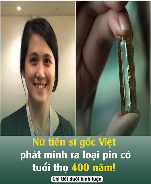 Nữ tiến sĩ gốc Việt phát minh ra loại pin có tuổi thọ 400 năm!