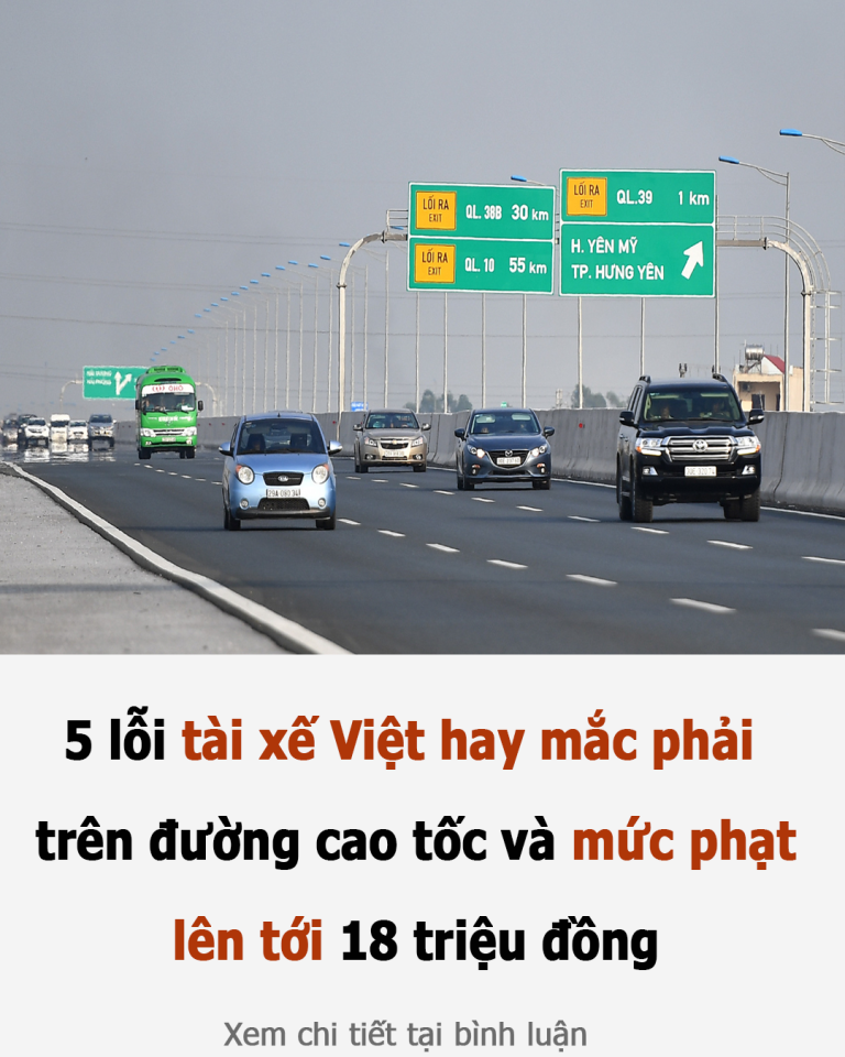 5 lỗi tài xế Việt hay mắc phải trên đường cao tốc và mức phạt