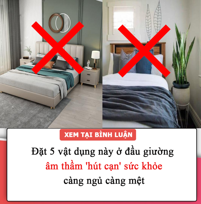 Đặt 5 vật dụng này ở đầu giường âm thầm ‘hút cạn’ sức khỏe, càng ngủ càng mệt, lý do không phải mê tín