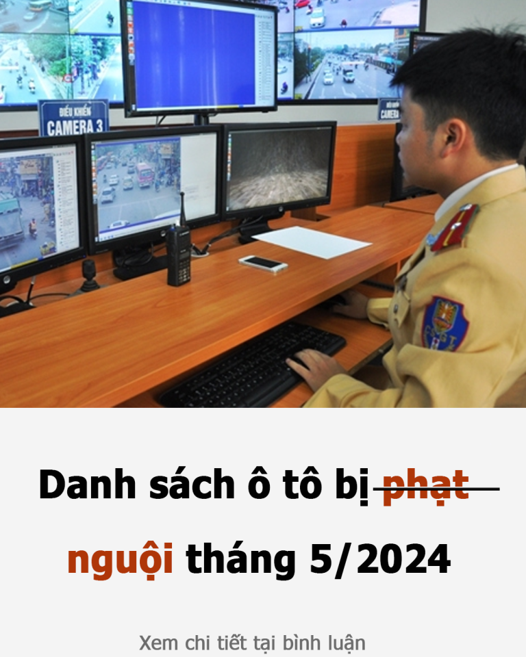 Danh sách ô tô bị phạt nguội tháng 5/2024