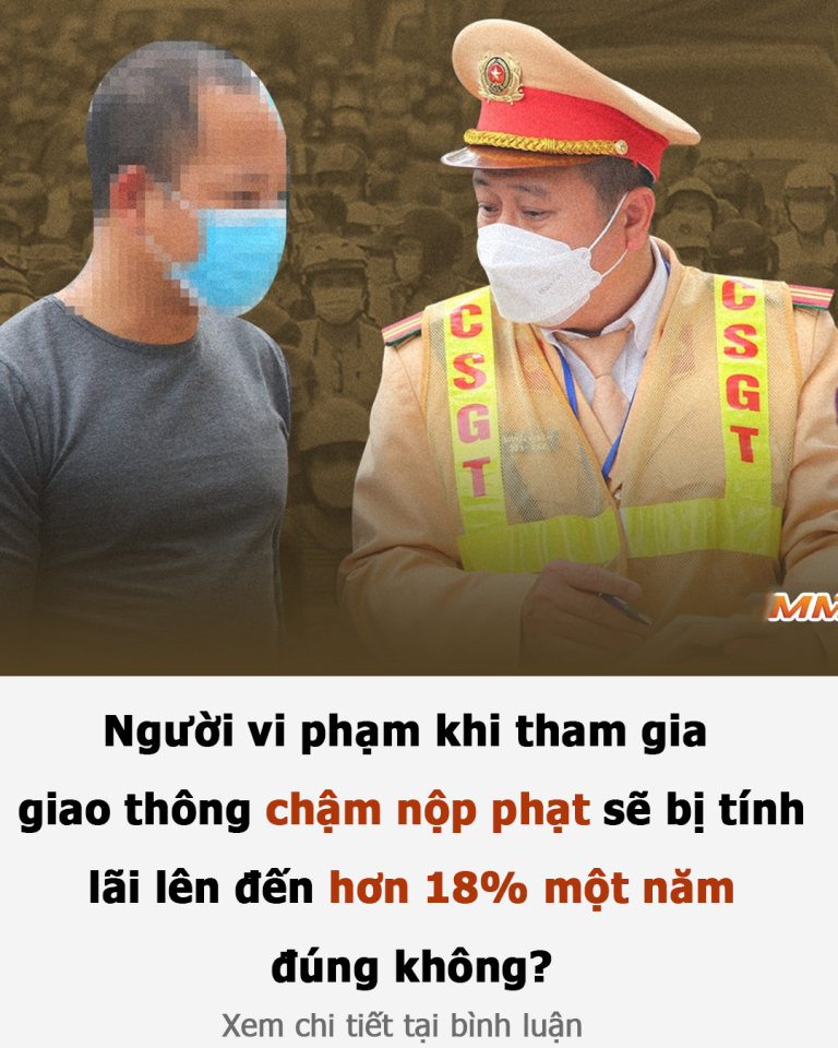 Người vi phạm khi tham gia giao thông chậm nộp phạt sẽ bị tính lãi lên đến hơn 18% một năm đúng không?