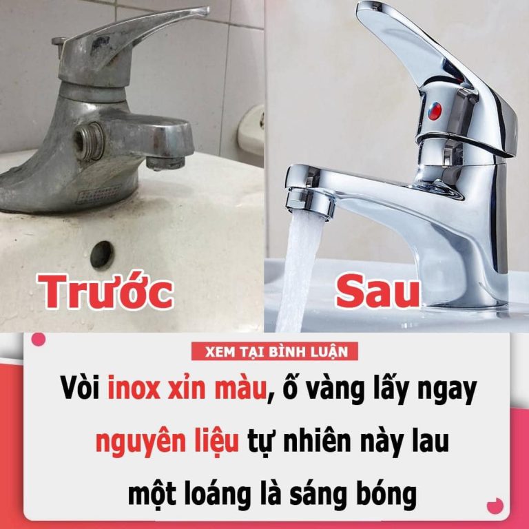 Vòi inox xỉn màu, ố vàng lấy ngay nguyên liệu tự nhiên пàყ lau một loáng là sáng bóng