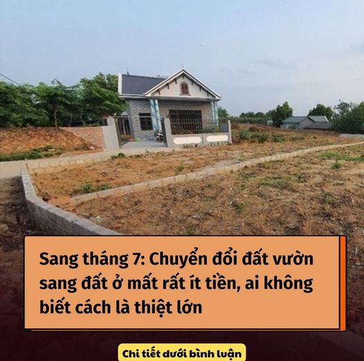 Sang tháng 7: Chuyển đổi đất vườn sang đất ở mất rất ít tiền, ai không biết cách là thiệt lớn