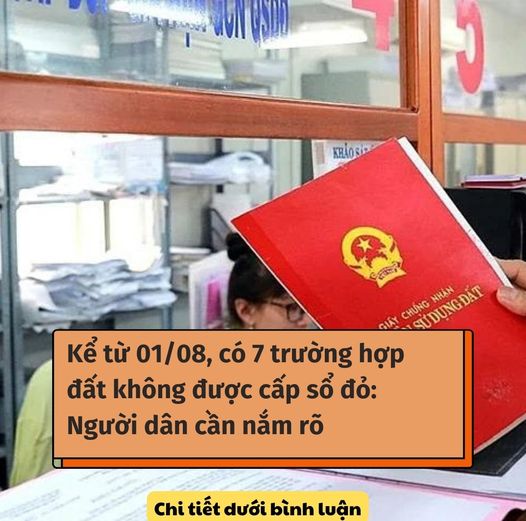 Kể từ 01/08, có 7 trường hợp đất không được cấp sổ đỏ: Người dân cần nắm rõ