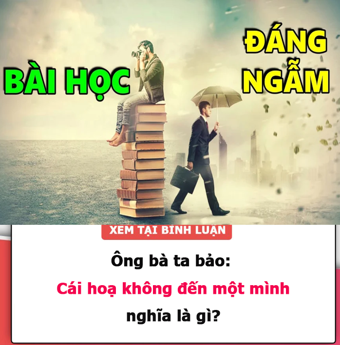 Ông bà ta bảo: Cái hoạ không đến một mình, nghĩa là gì?