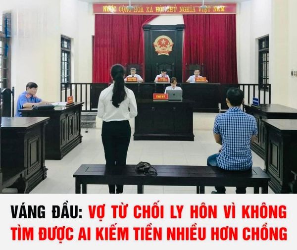 Vợ từ chối ly dị vì không tìm được ai kiếm tiền hơn tôi