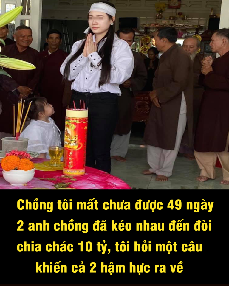 Chồng tôi mất chưa được 49 ngày, 2 anh chồng đã kéo nhau đến đòi chia chác 10 tỷ, tôi hỏi một câu khiến cả 2 hậm hực ra về