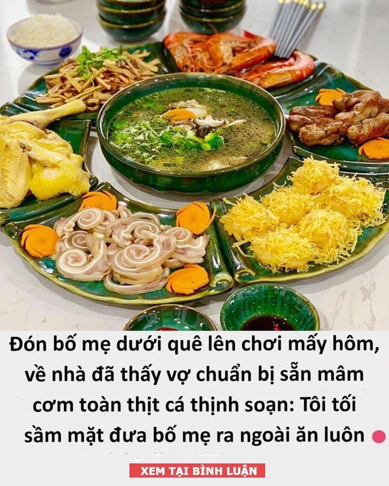 Đón bố mẹ dưới quê lên chơi mấy hôm, về nhà đã thấy vợ chuẩn bị sẵn mâm cơm toàn thịt cá thịnh soạn: Tôi tối sầm mặt đưa bố mẹ ra ngoài ăn luôn