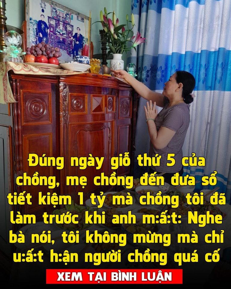 5 năm sau ngày chồng qua đời, mẹ chồng đến nhà tôi vào đúng ngày giỗ của chồng, thắp xong nén nhang, bà nói 1 câu là tôi suýt ngất