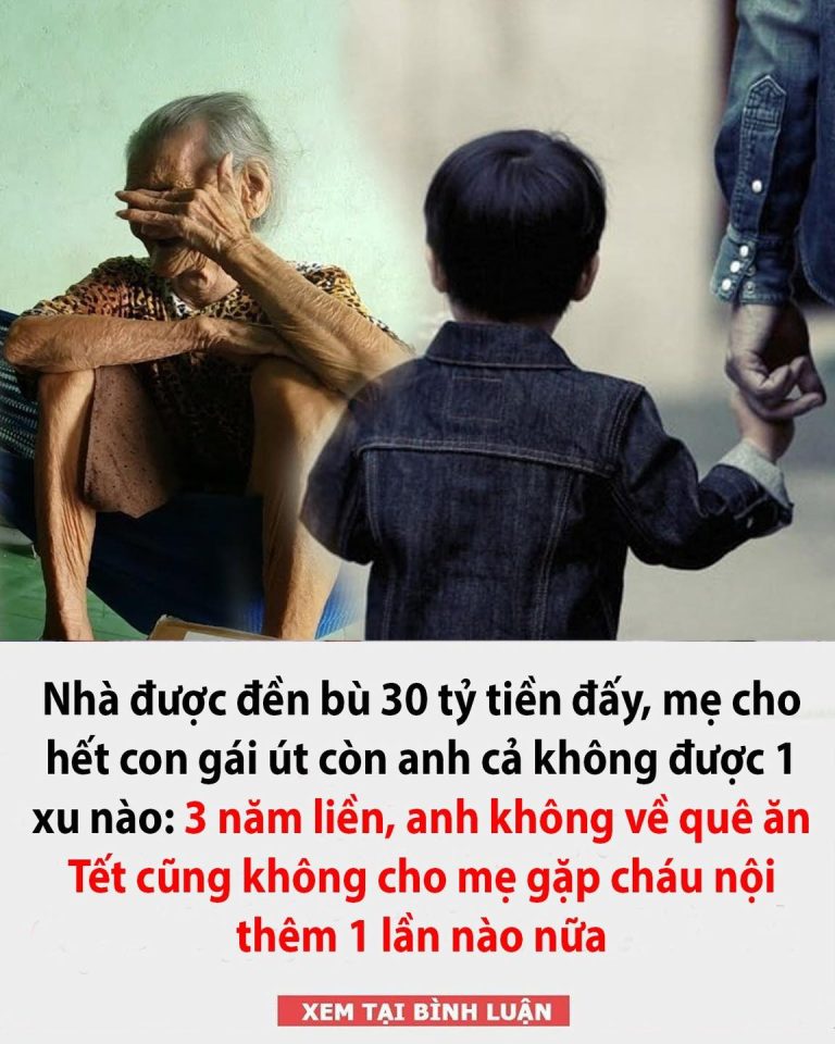 Nhà được đền bù 30 tỷ tiền đấy, mẹ cho hết con gái út còn anh cả không được 1 xu nào: 3 năm liền, anh không về quê ăn Tết cũng không cho mẹ gặp cháu nội thêm 1 lần nào nữa