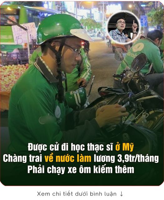 Du học thạc sĩ ở Mỹ về Việt Nam phải chạy thêm xe ôm kiếm sống