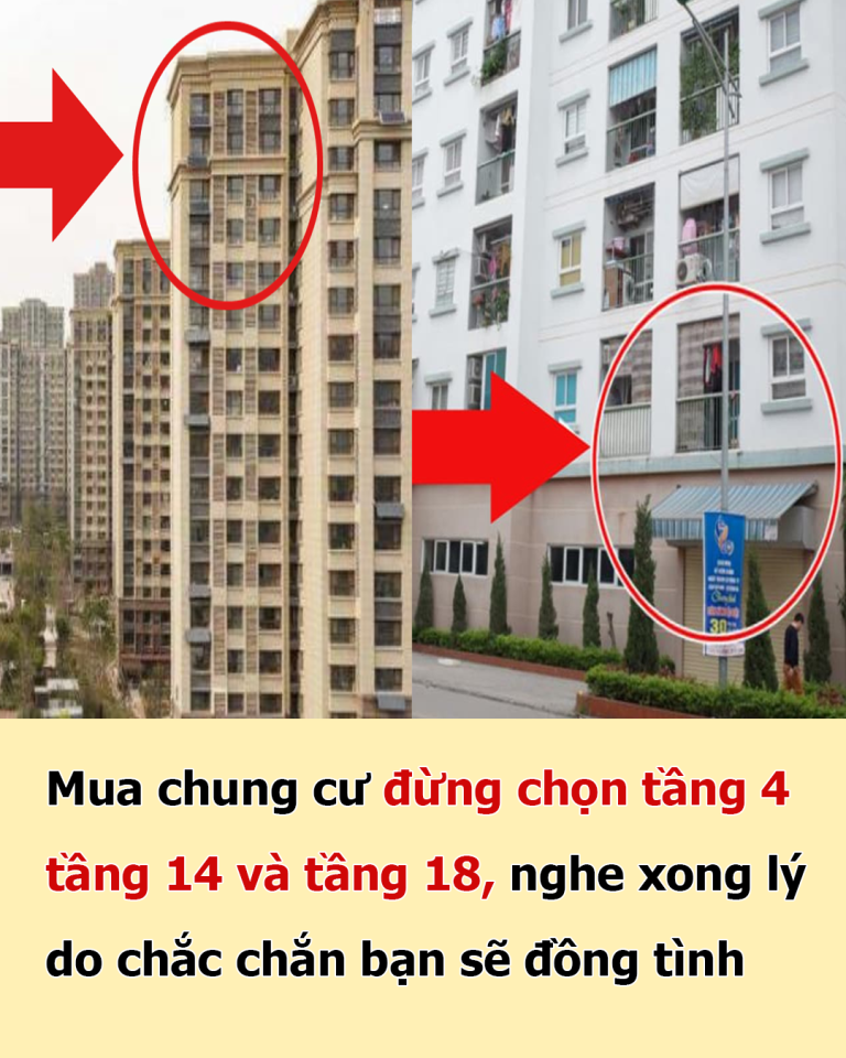 Mua chung cư đừng chọn tầng 4, tầng 14 và tầng 18, nghe xong lý do chắc chắn bạn sẽ đồng tình