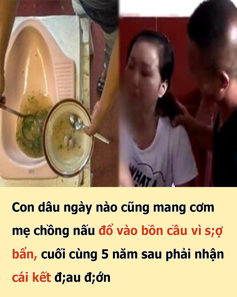 Con dâu ngày nào cũng mang cơm mẹ chồng nấu đổ vào bồn cầu vì s;ợ bẩn, cuối cùng 5 năm sau phải nhận cái kết đ;au đ;ớn