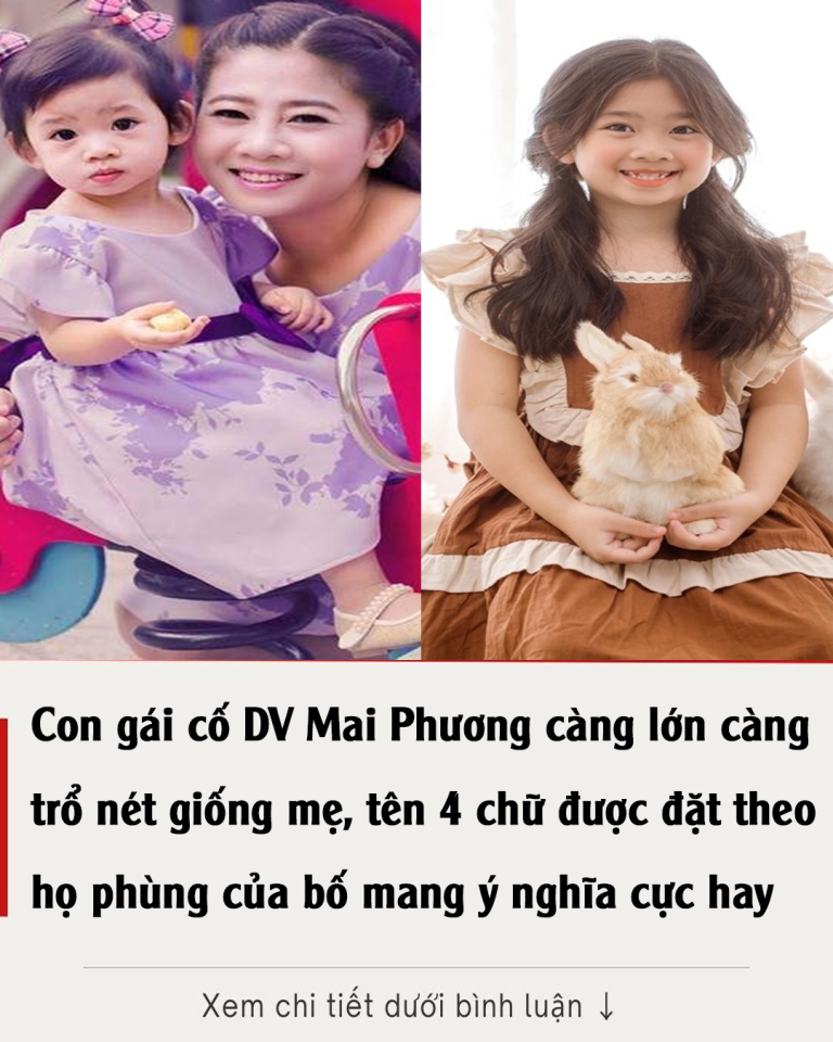 Con gái cố DV Mai Phương càng lớn càng trổ nét giống mẹ, tên 4 chữ được đặt theo họ phùng của bố mang ý nghĩa cực hay