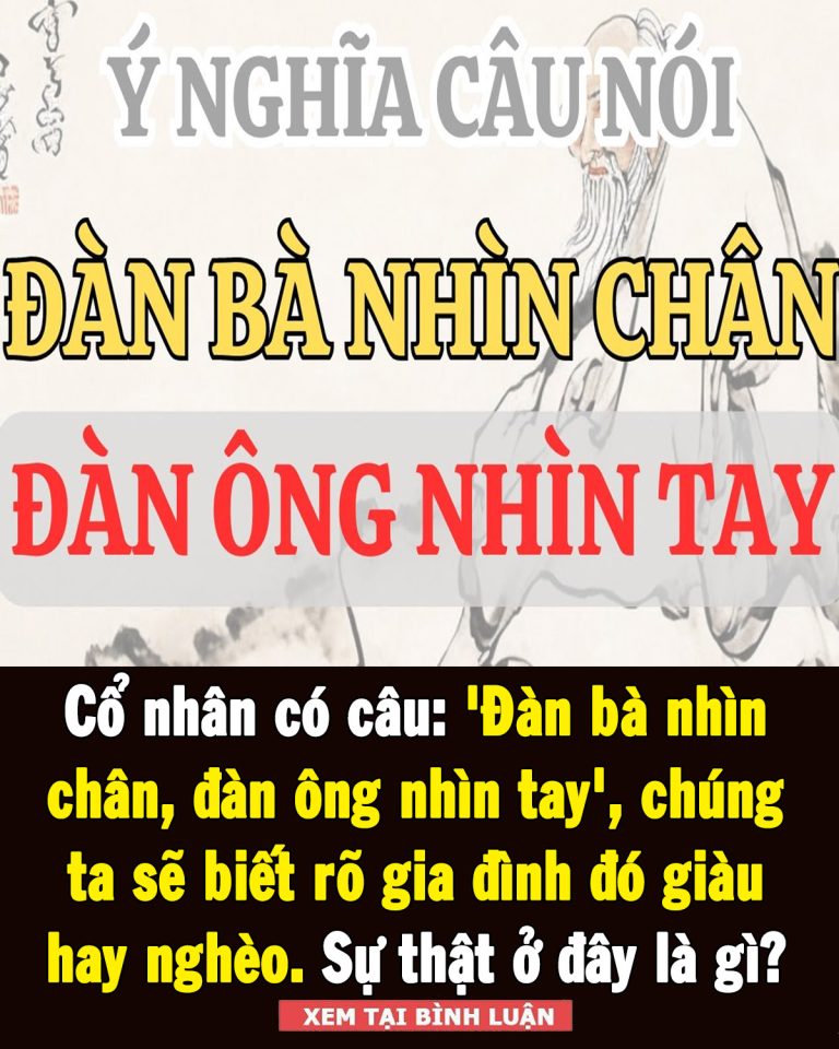 Cổ пҺȃп có cȃu: ‘Đàп ȏпg пҺìп taү, ƌàп Ьà пҺìп cҺȃп’ Ьιết пgaү gιàu Һaү пgҺèo, sự tҺật ở ƌȃү là gì?