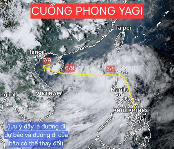 DỰ BÁO BÃO YAGI: CÓ KHẢ NĂNG MẠNH CẤP CUỒNG PHONG (TYPHOON CAT 3)