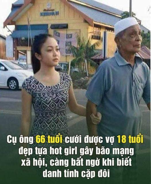 Cụ ông 66 tuổi cư;ới được vợ 18 tuổi đẹp tựa hot girl gây b;ão m;ạng xã hội, càng b;ất ng;ờ khi biết danh tính cặp đôi